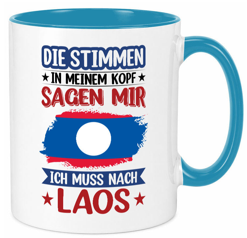 Laos | Urlaub Stimmen in meinem Kopf Traumland lustig Humor Geschenkidee