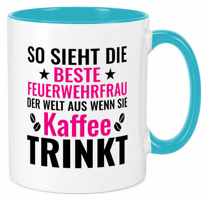Kaffee trinkt: Feuerwehrfrau | Feuerwehr Geschenkidee Humor Tasse