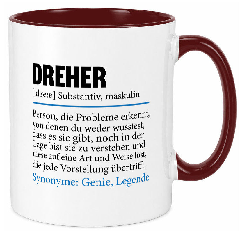 Dreher Humor | Fräser Zerspannungsmechaniker Geschenkidee Tasse