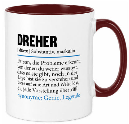 Dreher Humor | Fräser Zerspannungsmechaniker Geschenkidee Tasse