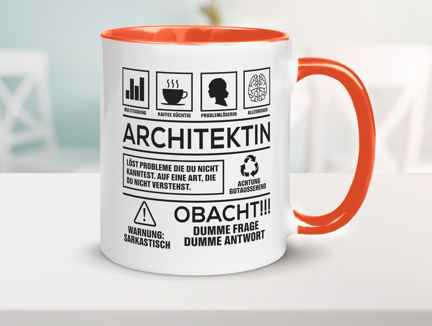 Achtung Probleme Architektin | Architektur Büro lustig Arbeit Kollegen Geschenk