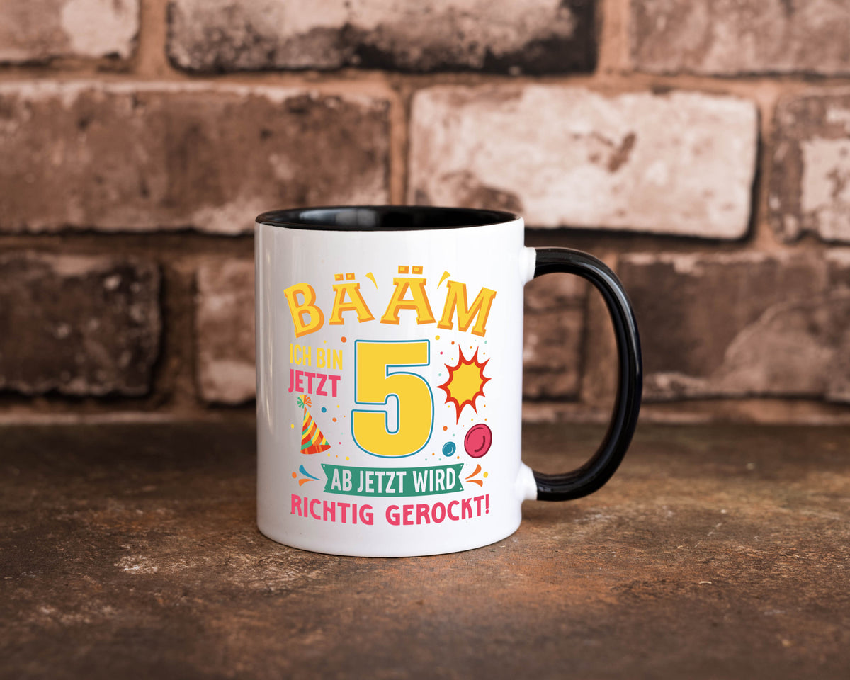 5. Geburtstag | 5 Jahre ab jetzt wird richtig gerockt Geschenk Geschenkidee Tasse