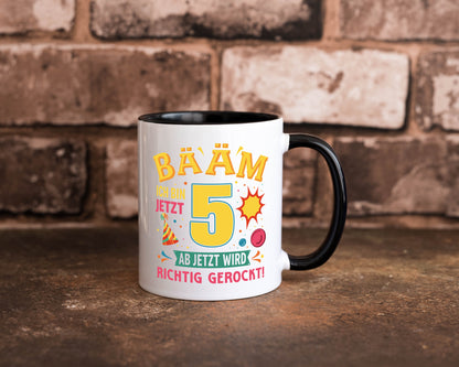 5. Geburtstag | 5 Jahre ab jetzt wird richtig gerockt Geschenk Geschenkidee Tasse