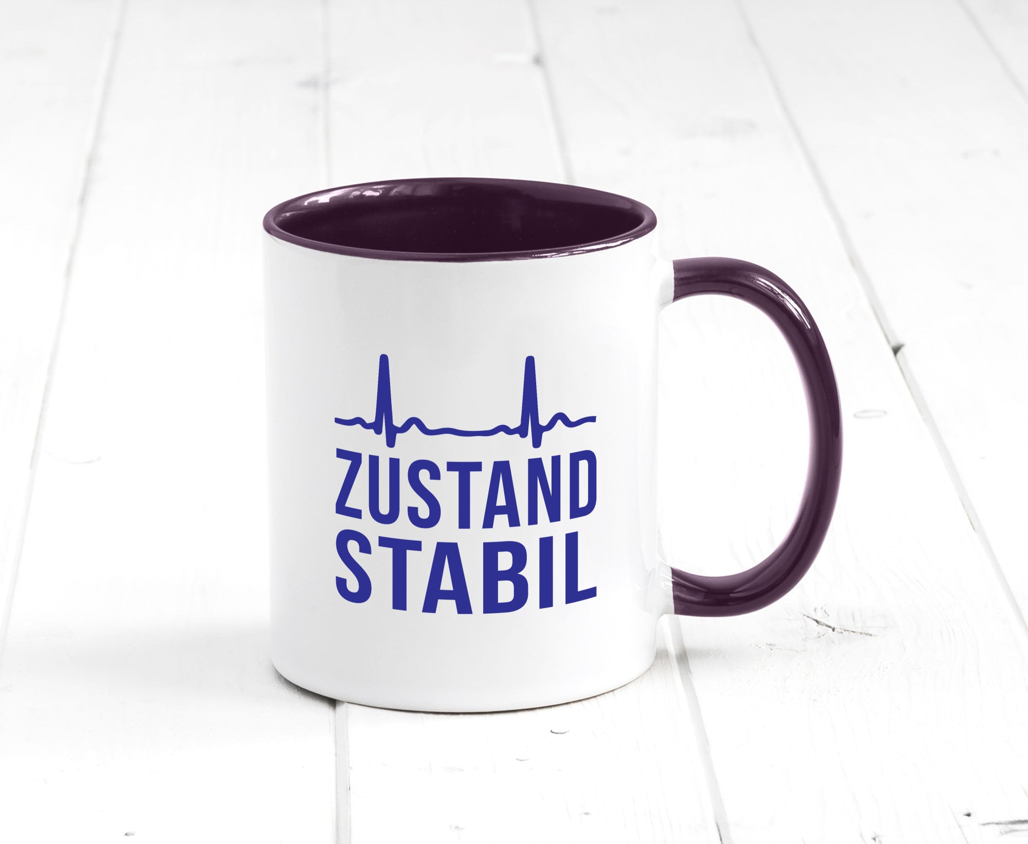 Zustand stabil | Herzschlag v2 Geschenk Humor Geschenkidee lustiger Spruch Tasse