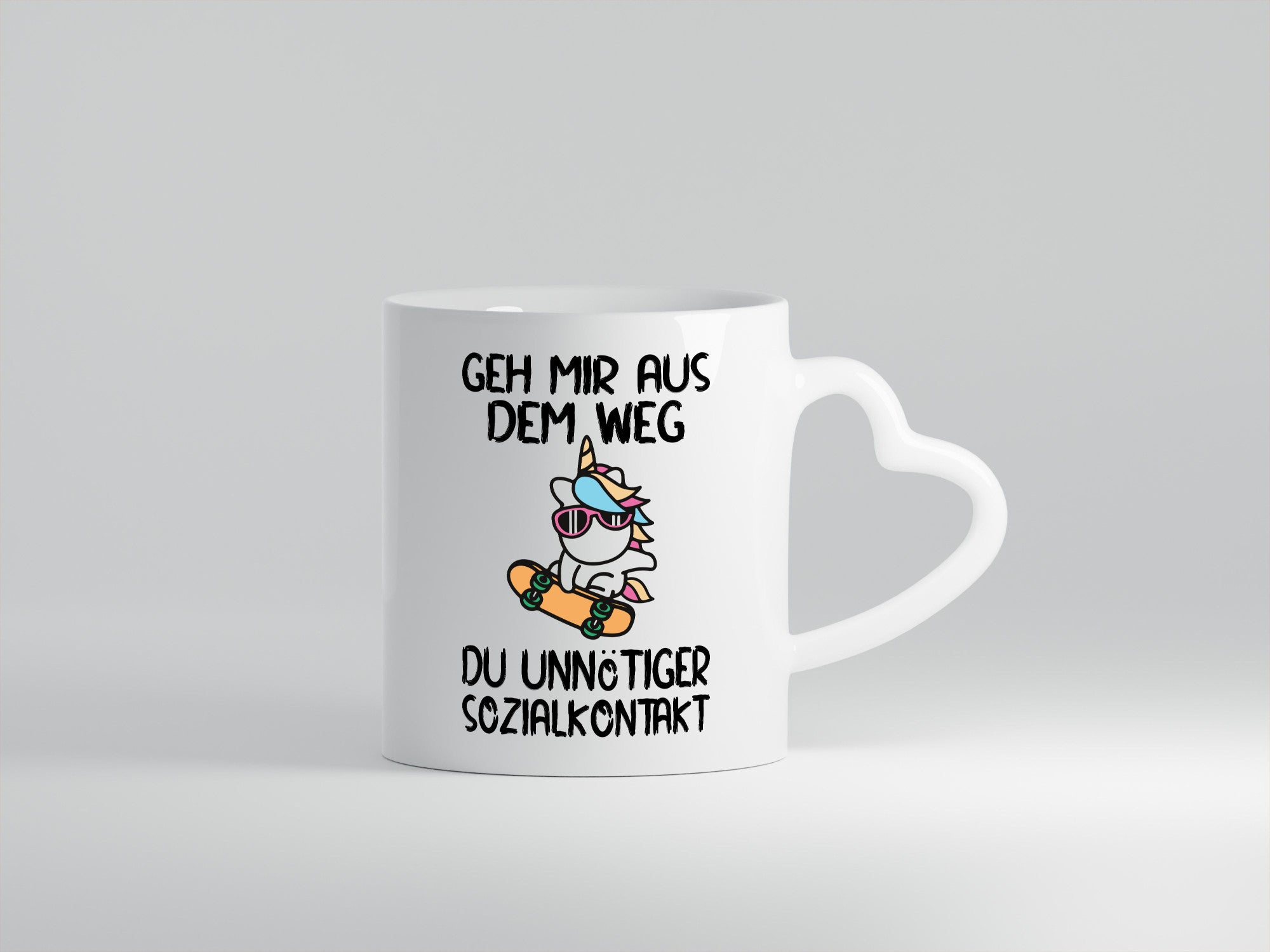 Aus dem Weg, Sozialkontakt | Einhorn Skateboard Geschenk Humor Geschenkidee