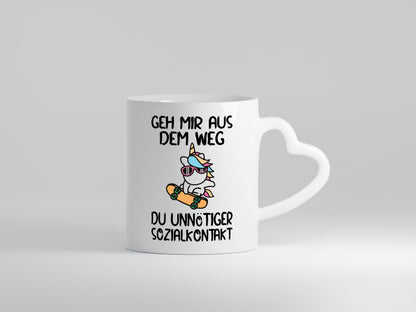 Aus dem Weg, Sozialkontakt | Einhorn Skateboard Geschenk Humor Geschenkidee
