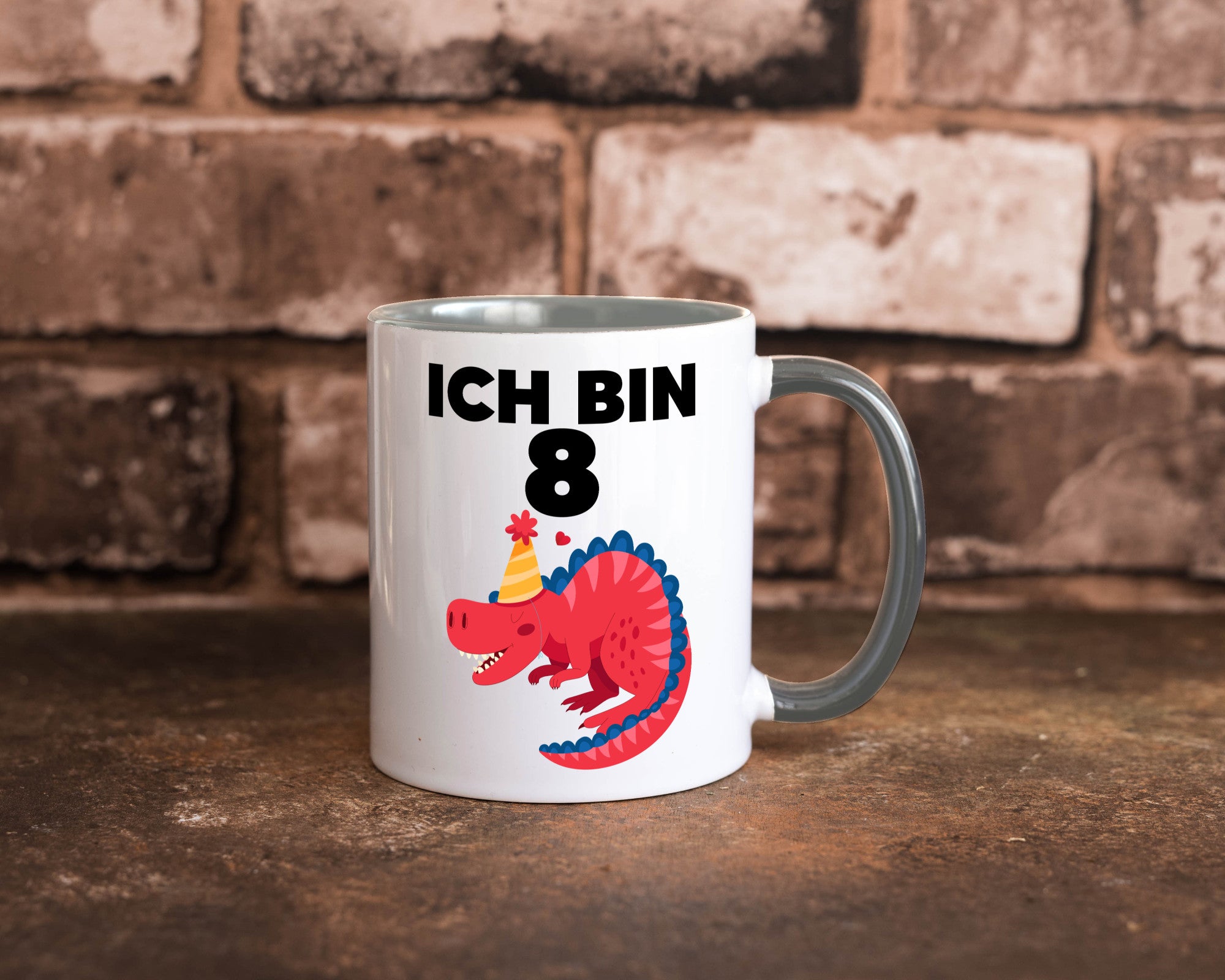 8. Geburtstag | Dino Dinosaurier 8 Jahre lustig Geschenkidee Geschenk Tasse