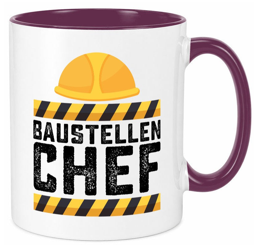 Baustellen Chef | Baustelle Bauherr Bauleiter Geschenkidee Arbeit Kollegen Büro Tasse