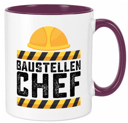 Baustellen Chef | Baustelle Bauherr Bauleiter Geschenkidee Arbeit Kollegen Büro Tasse