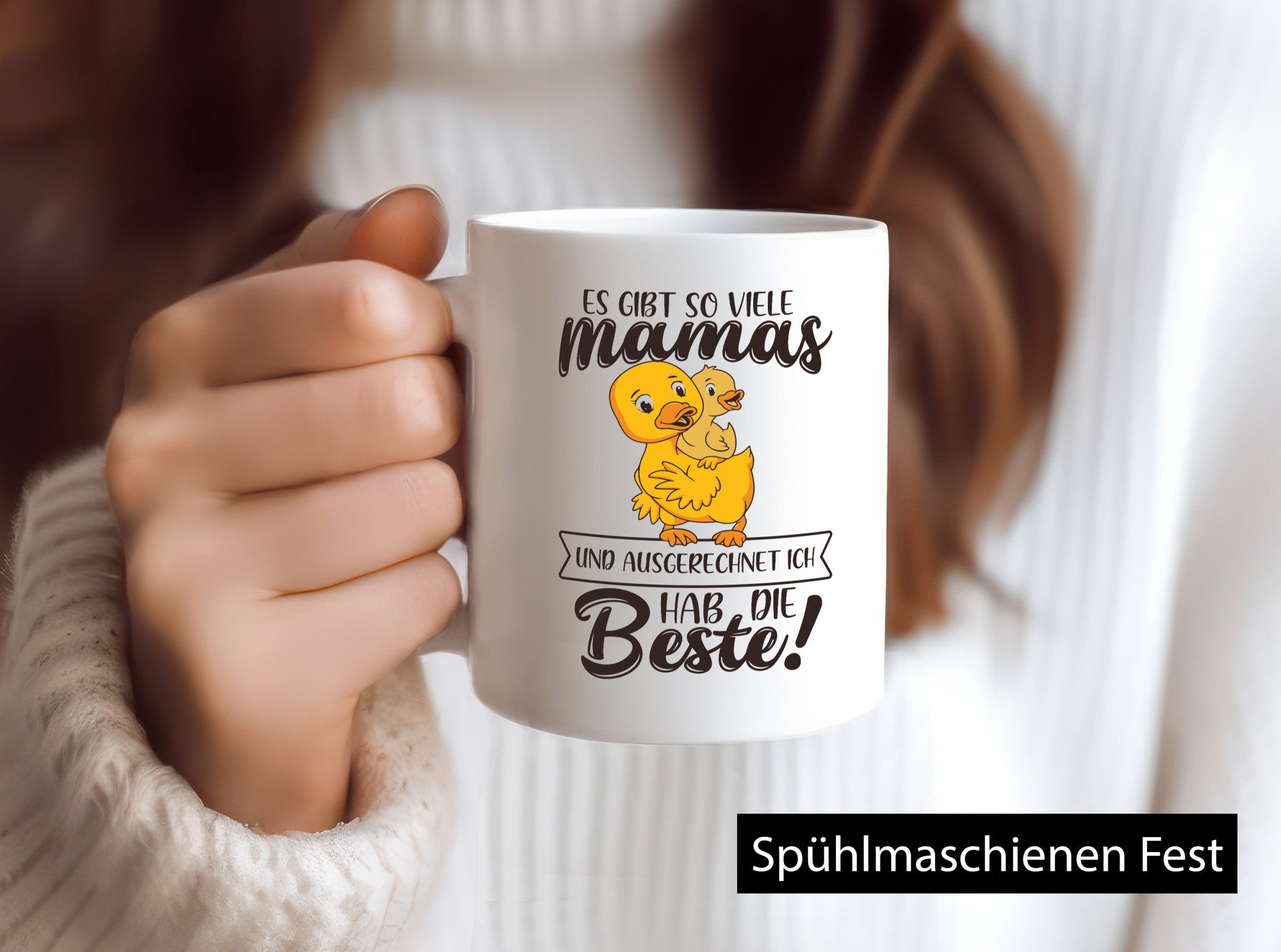 Ich hab die Beste Mama | Muttertag entenmama Geschenkidee Familie Humor Tasse