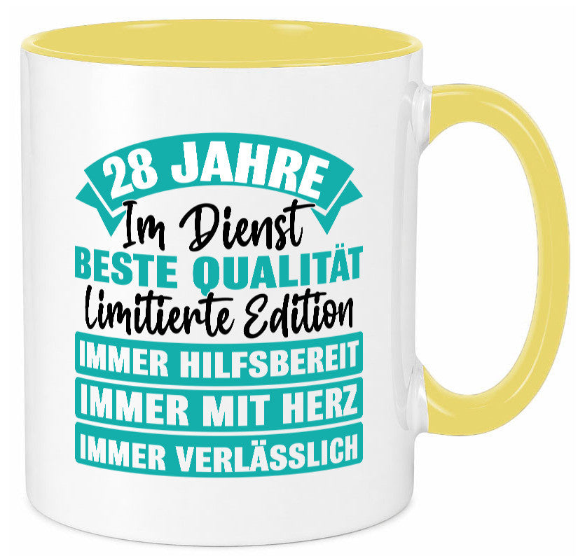 28 Jahre im Dienst | Jubiläum Arbeit lustig Kollegen Büro Geschenk Tasse