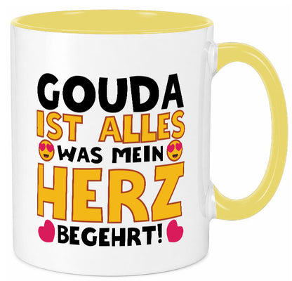 Ich brauche Gouda | Käseliebhaber Käse lustig Humor Geschenkidee Geschenk Tasse