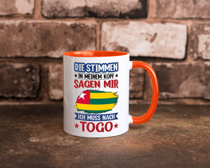 Togo | Urlaub Stimmen in meinem Kopf Traumland Humor Geschenkidee Tasse
