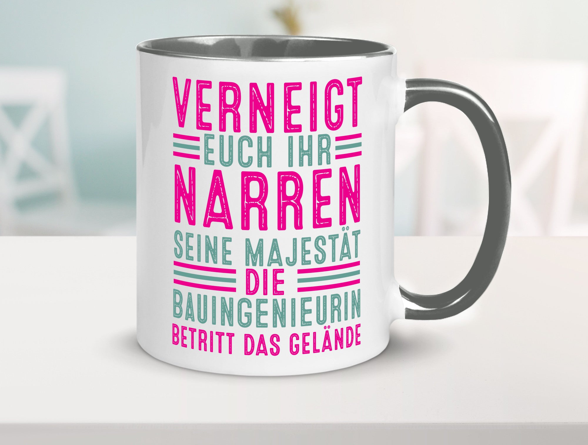 Verneigt euch: Bauingenieurin | Ingenieurin Geschenkidee Humor Tasse