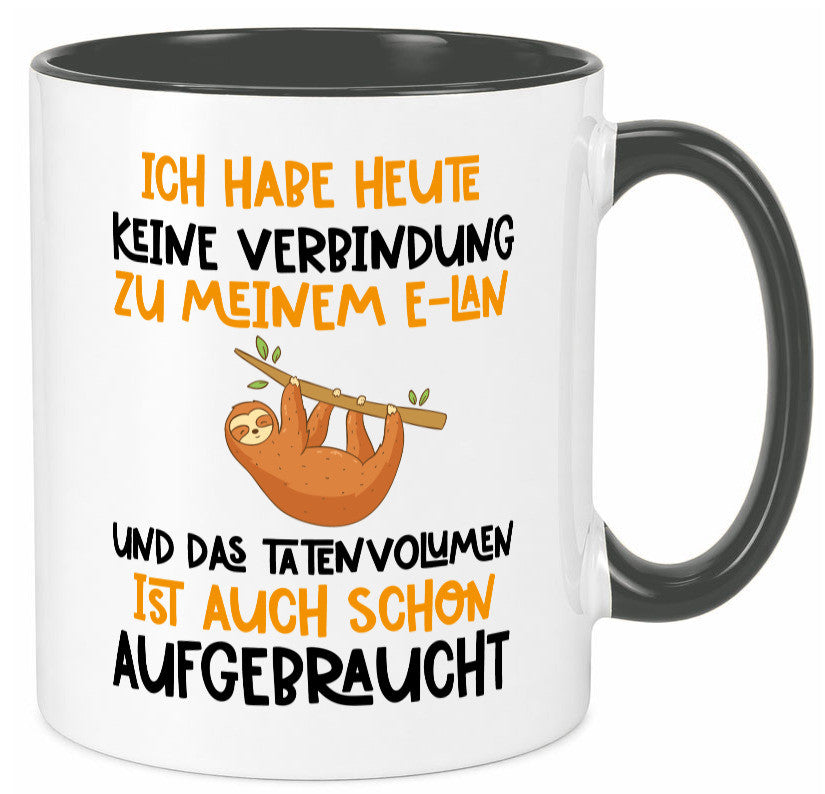 Tatenvolumen aufgebraucht | Spruch Humor Faultier Tierliebhaber Geschenkidee