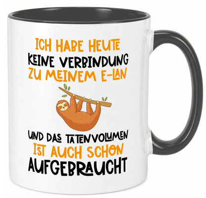 Tatenvolumen aufgebraucht | Spruch Humor Faultier Tierliebhaber Geschenkidee