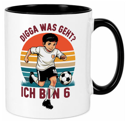 6 Geburtstag | Jahre Digga was geht ab Fußball lustiger Spruch Geschenk