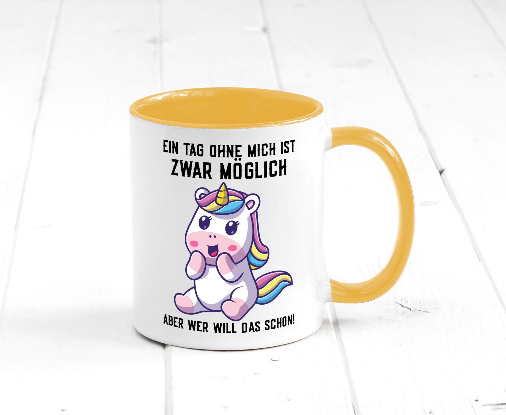 Ein Tag ohne mich ist möglich | süßes Einhorn Comic Geschenk Humor Geschenkidee