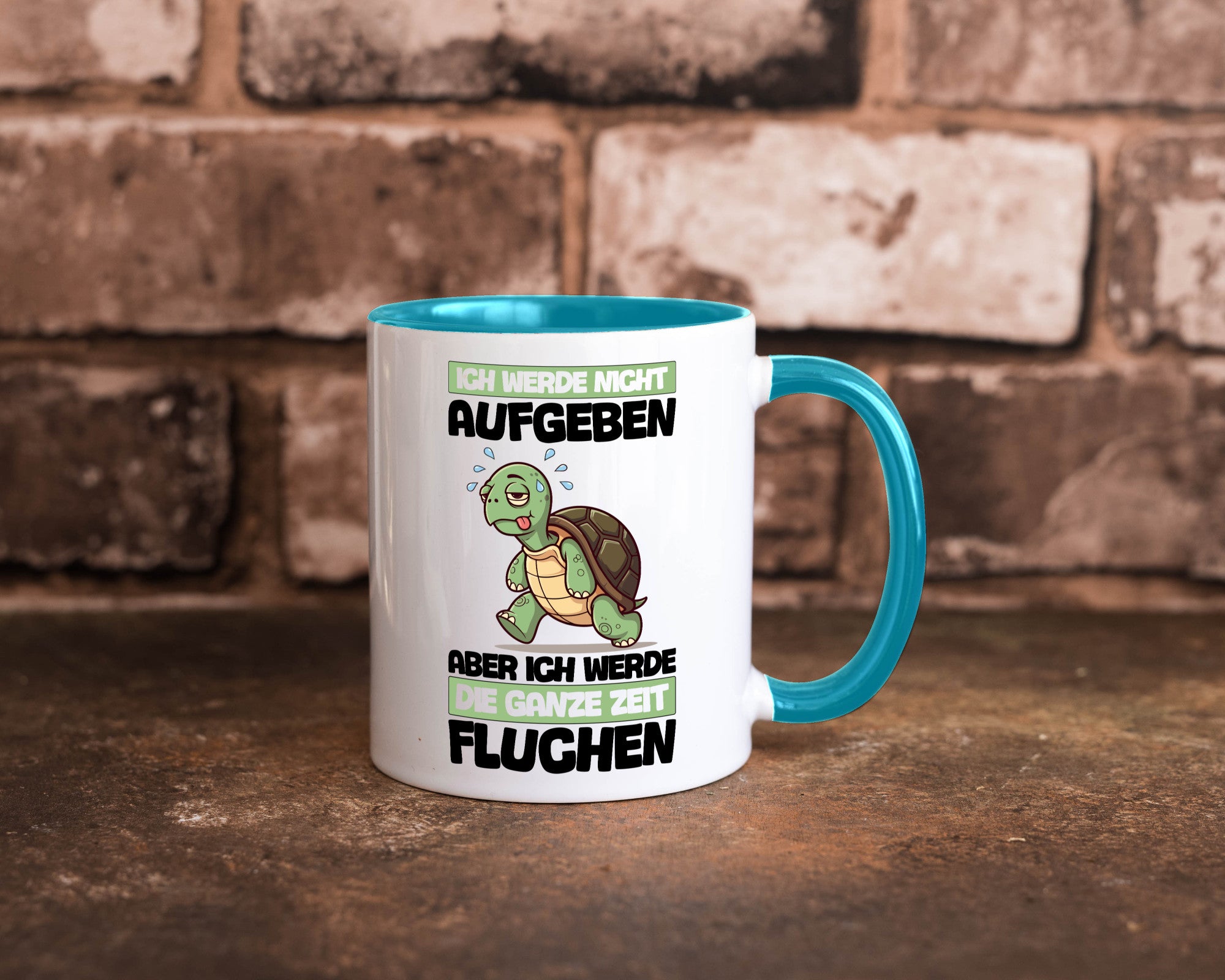 Ich geb nicht auf werde aber fluchen | Schildkröte Joggen v2 Humor Geschenkidee