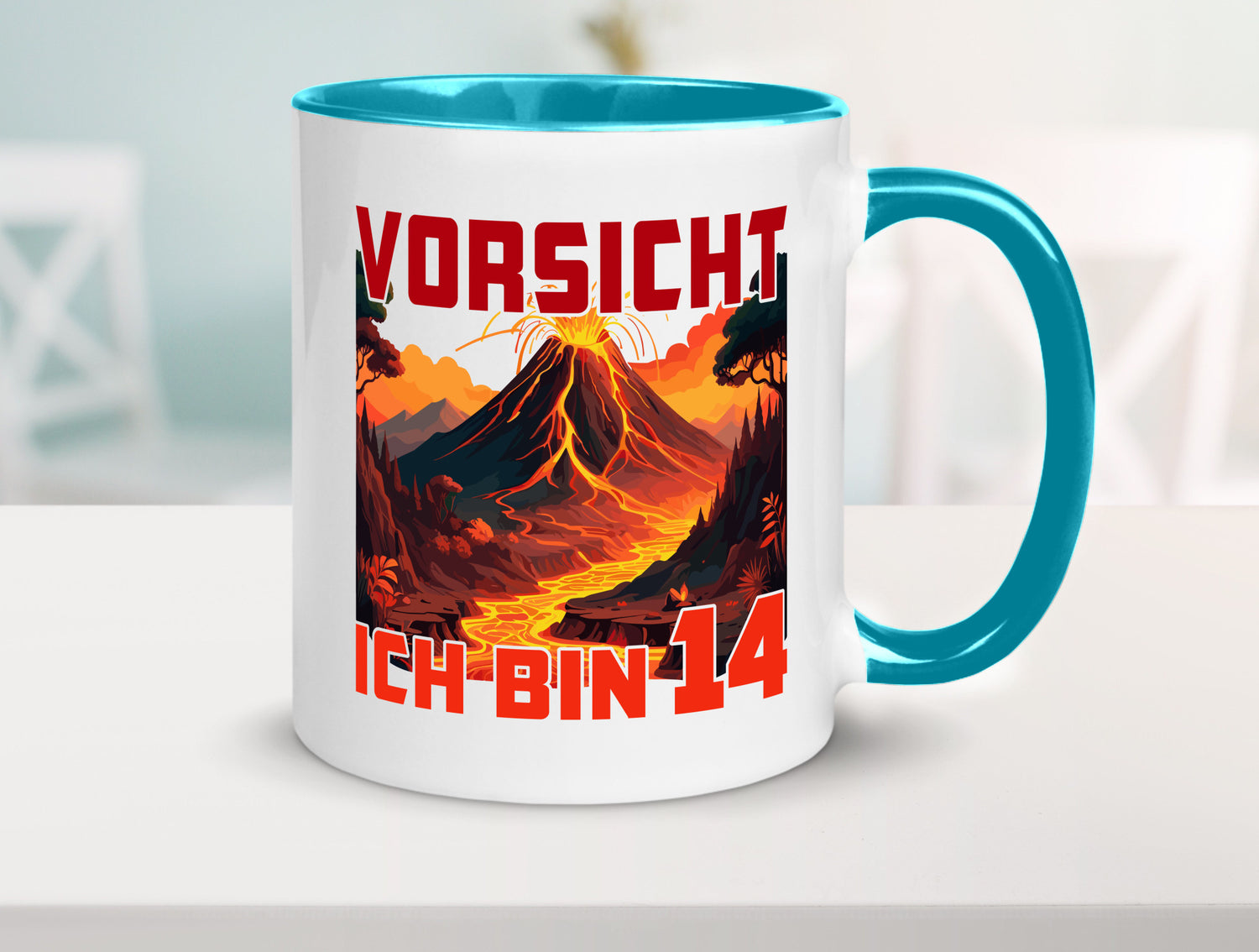 14. Geburtstag | 14 Jahre Vulkanausbruch Vulkan Geschenkidee Humor Tasse