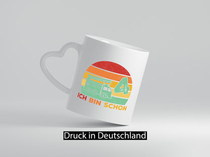 4. geburtstag | Feuerwehrauto 4 Jahre Feuerwehr lustiger Spruch Geschenk