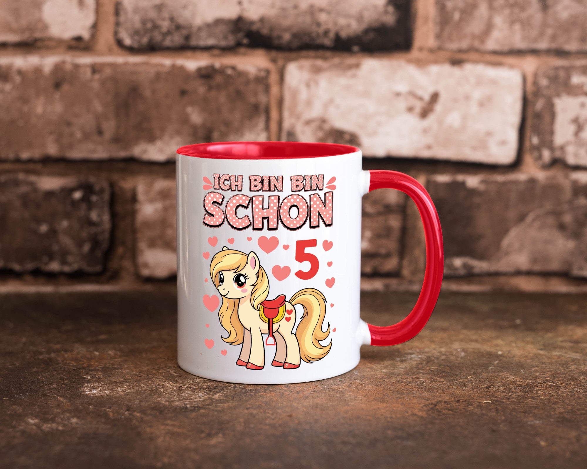 5. Geburtstag | 5 Jahre Mädchen Reiten Pony Humor Geschenkidee Tasse