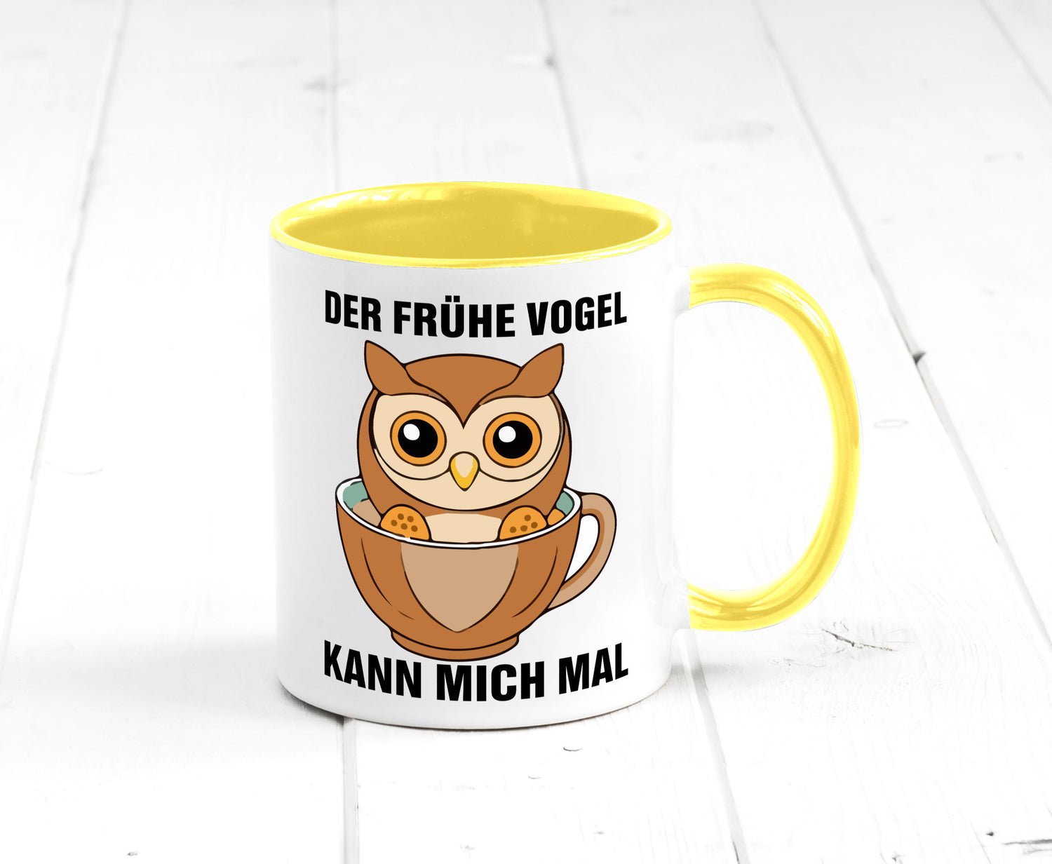 Der frühe Vogel kann mich mal | Eule Morgenmuffel v2 lustiger Spruch Geschenk