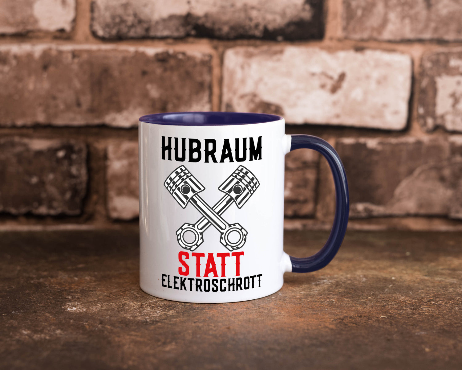Hubraum statt Elektroschrott | Autofan Verbrennungsmotor Geschenk Humor