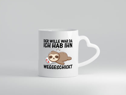 Der Wille war da | Faultier Faulpelz Schlafen Comic Humor Tierliebhaber