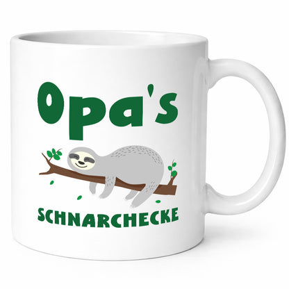 Opas Schnarchecke | Faultier Opa Bester Humor Familie Geschenkidee Tasse