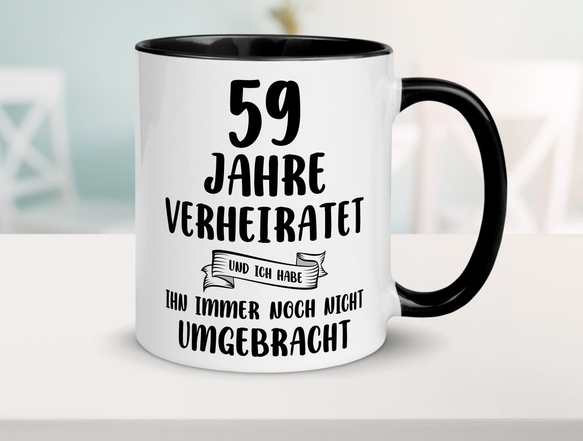 59 Jahre Verheiratet, immer noch am Leben! Humor Geschenkidee Tasse