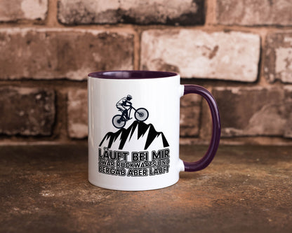 Läuft bei mir | Pechvogel Tasse Radfahrer Statement Humor Geschenkidee