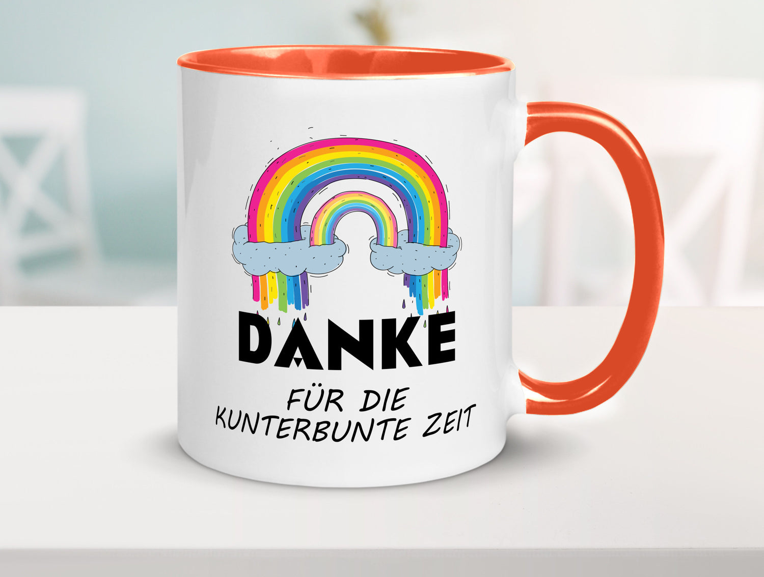 Danke für die Kunderbunte Zeit | Regenbogen lustiger Spruch Geschenk Humor