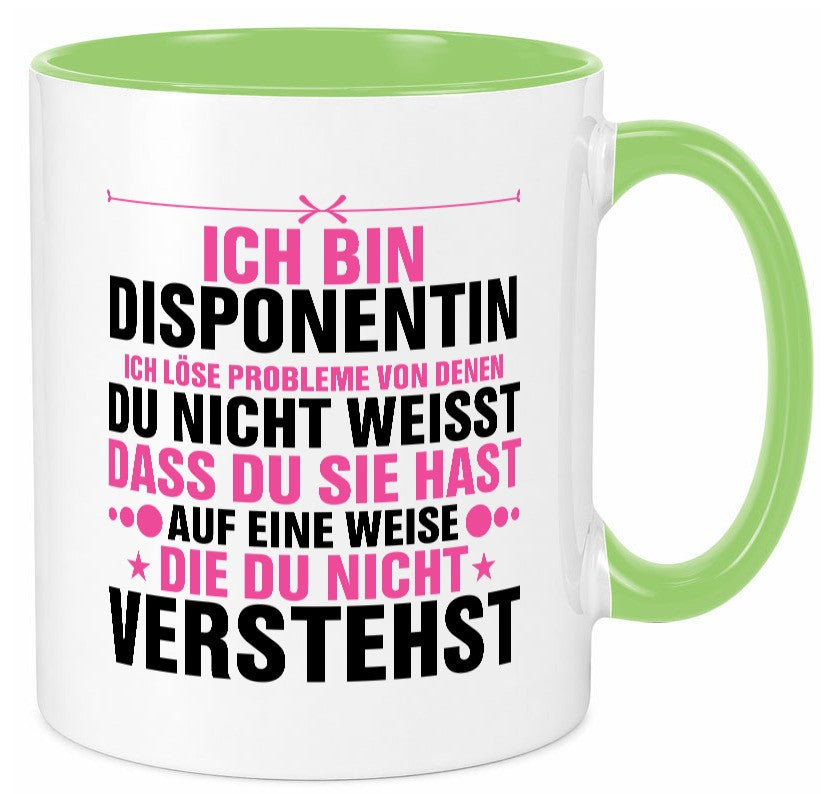 Löse Probleme: Disponentin | Zuteilerin v2 lustiger Spruch Geschenk Humor Tasse