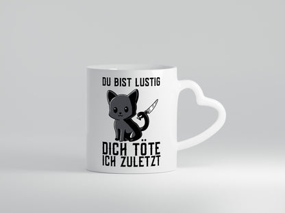 Du bist lustig | verrückte Katze mit Messer Sarkasmus lustiger Spruch Geschenk