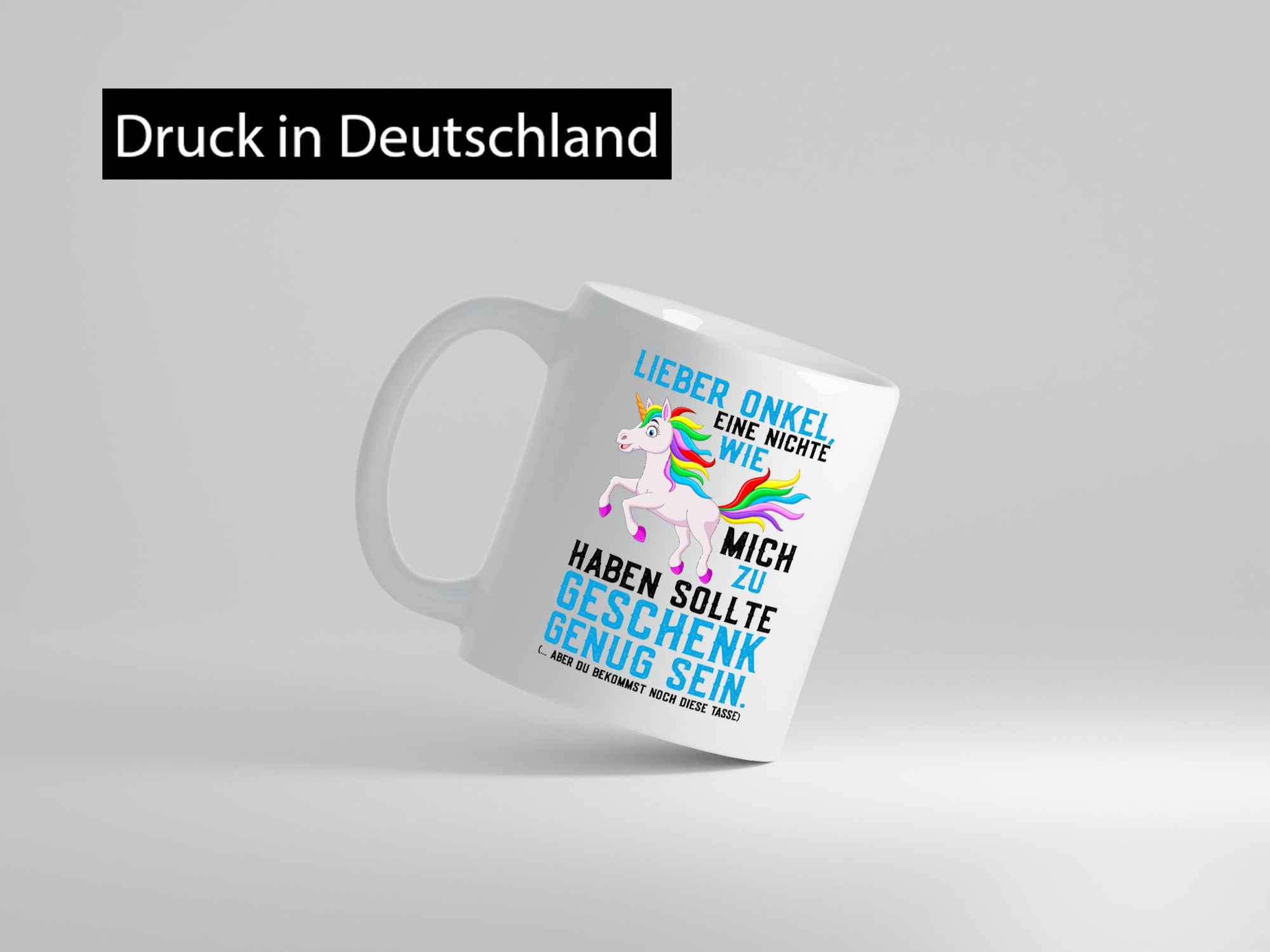 Eine Nichte wie mich | Onkel Einhorn-Comic Regenbogen Geschenk Humor