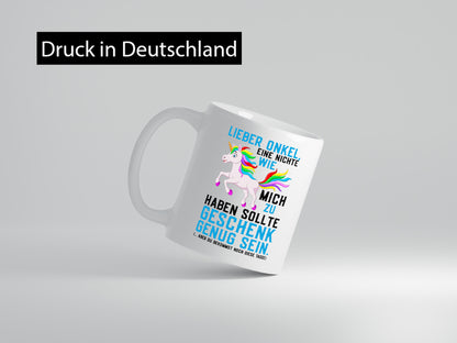 Eine Nichte wie mich | Onkel Einhorn-Comic Regenbogen Geschenk Humor