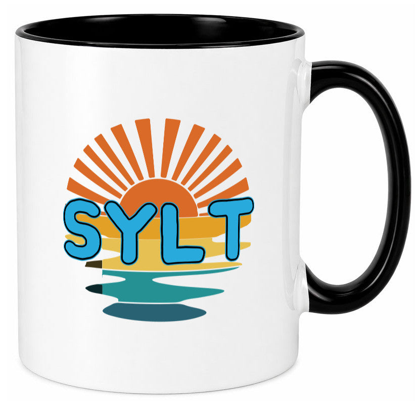 Sylt Tasse | Sonnenuntergang Sylter Möwen Motiv Geschenkidee Humor