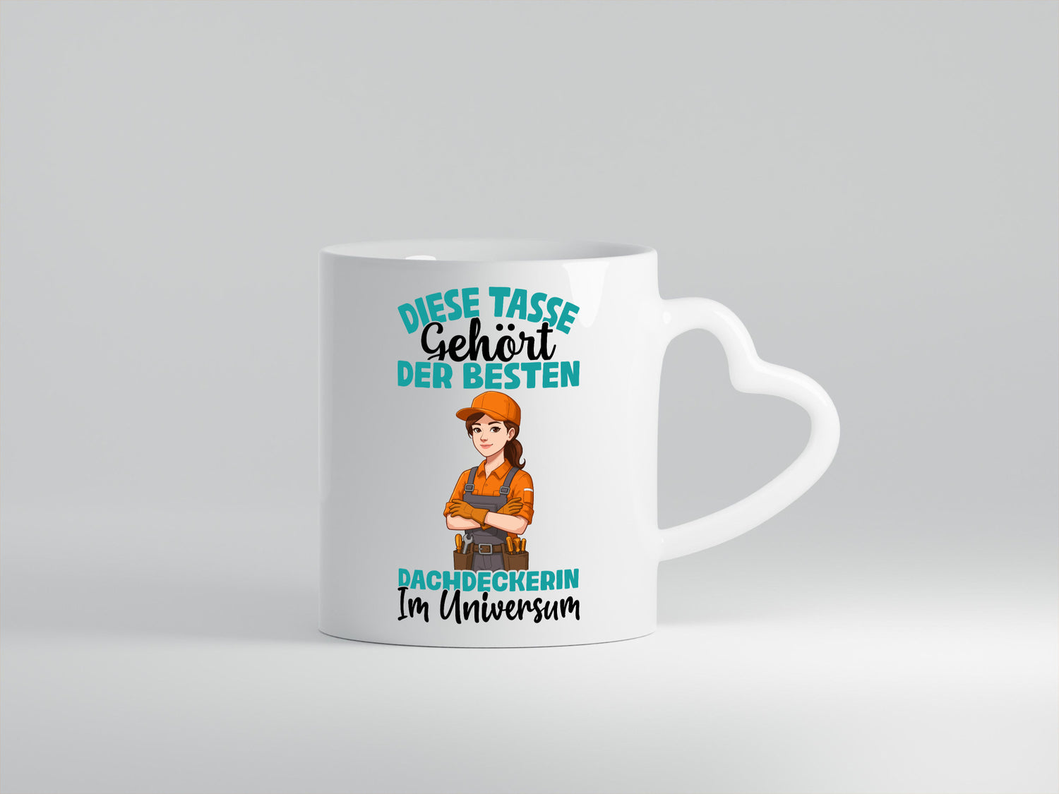 Im Universum: Dachdeckerin | Dachbau Hausbau lustiger Spruch Geschenk Humor