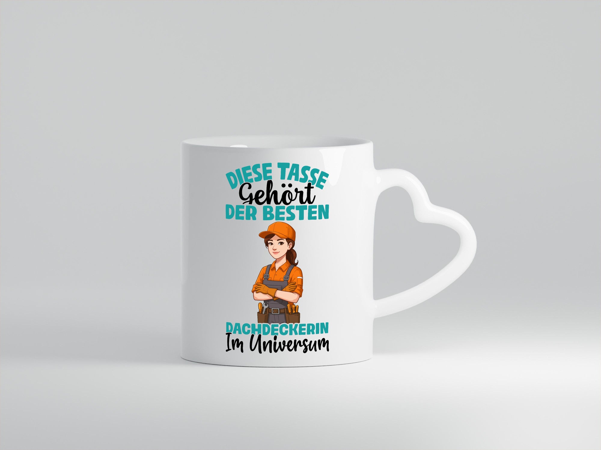 Im Universum: Dachdeckerin | Dachbau Hausbau lustiger Spruch Geschenk Humor