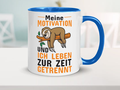Keine Motivation | Faultier Tasse Büro Humor faul Geschenk Arbeit Kollegen