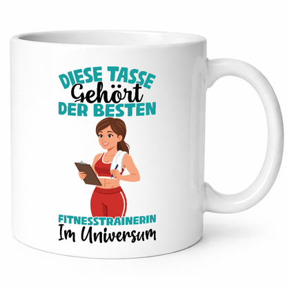 Im Universum: Fitnesstrainerin | Trainerin Sport lustig Humor Geschenkidee