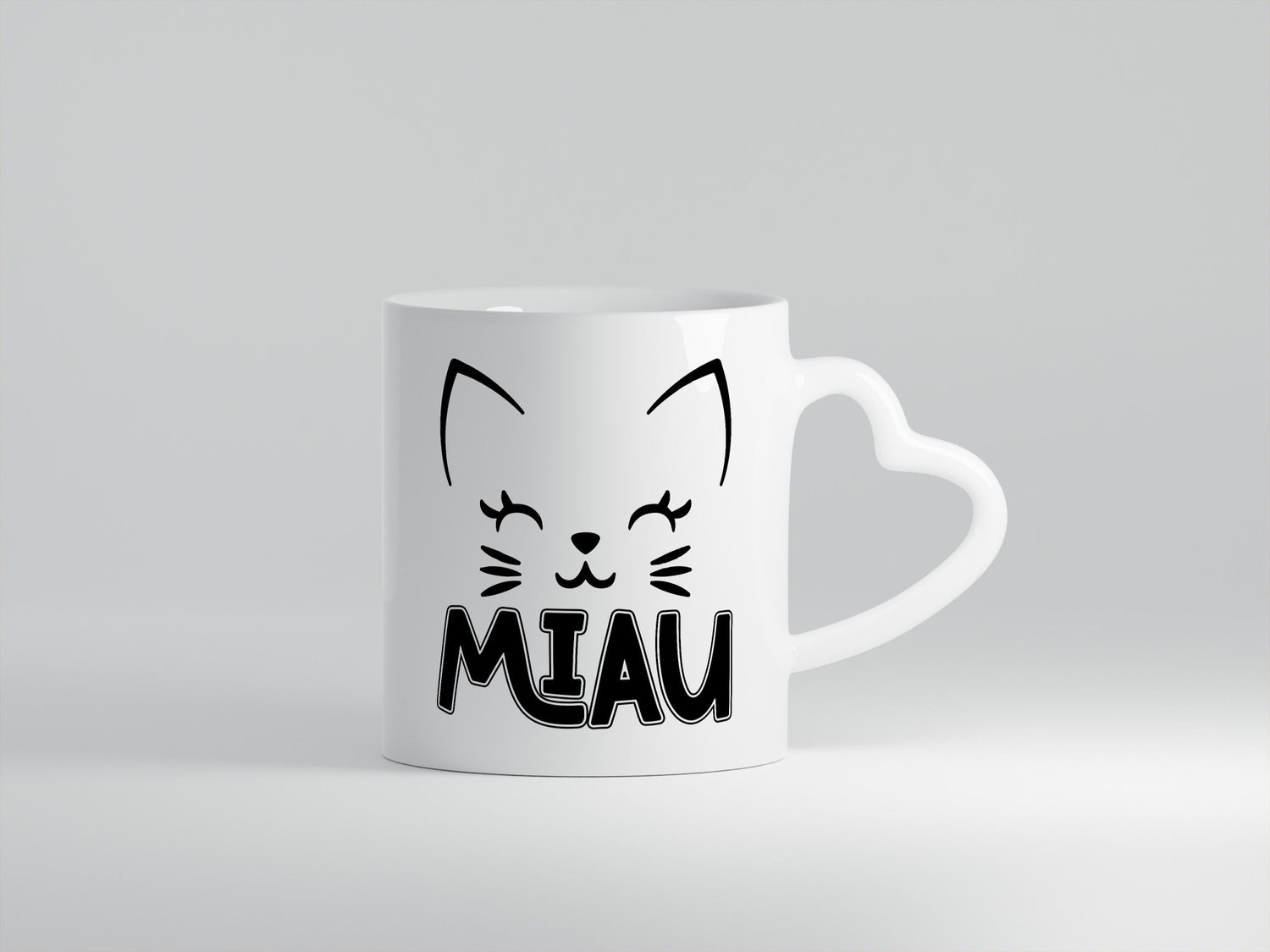Miau | Katze Katzenliebhaber Cat Geschenkidee Tierliebhaber Humor Tasse