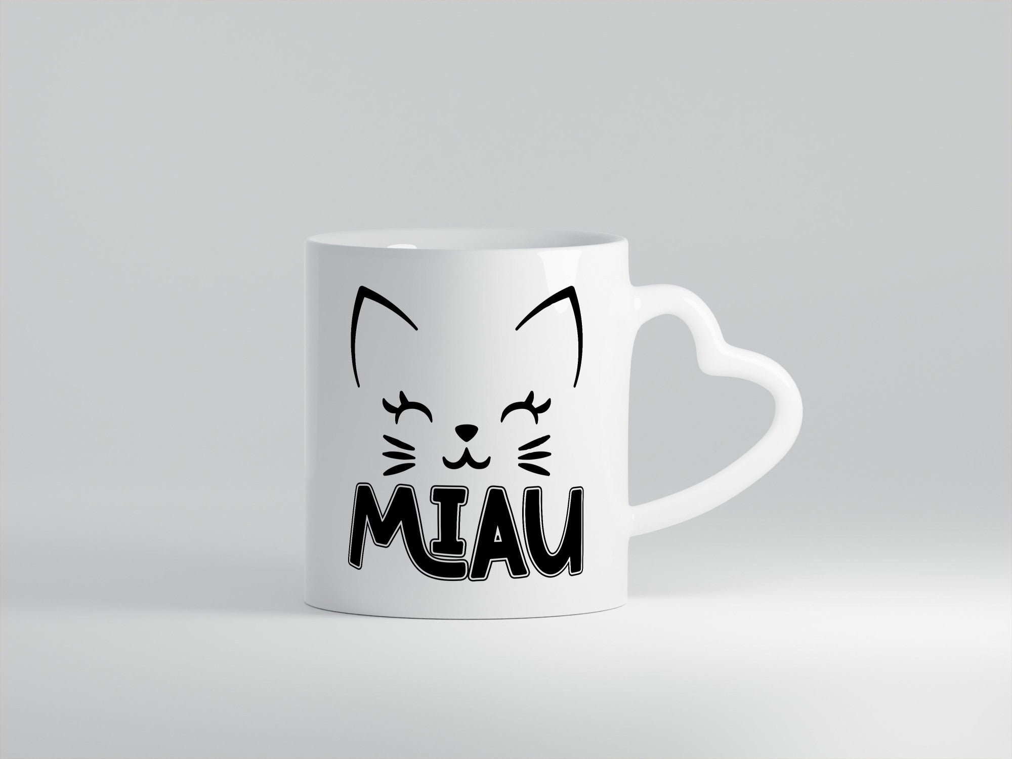 Miau | Katze Katzenliebhaber Cat Geschenkidee Tierliebhaber Humor Tasse