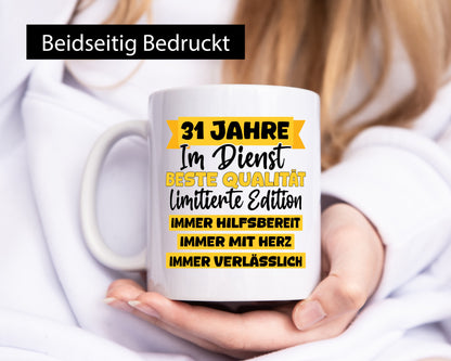 31 Jahre im Dienst | Jubiläum Arbeit v8 Geschenk Kollegen Büro lustiger Spruch