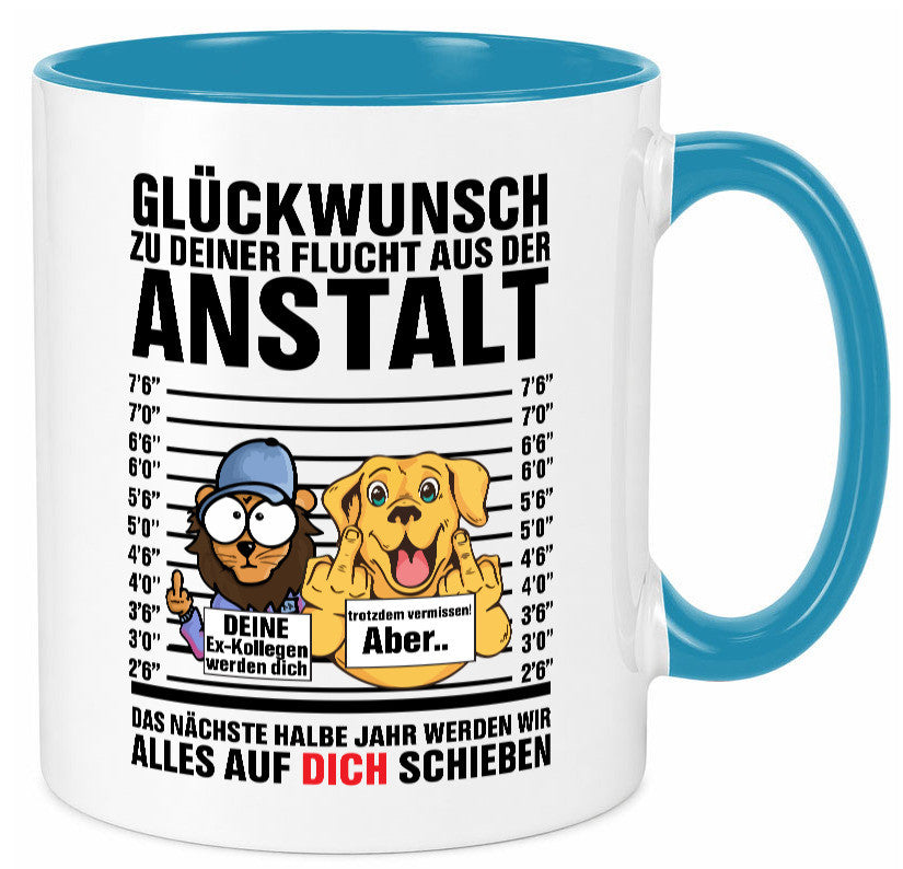 Glückwunsch zu deiner Flucht | Abschiedgeschenk v3 Geschenk Humor Geschenkidee