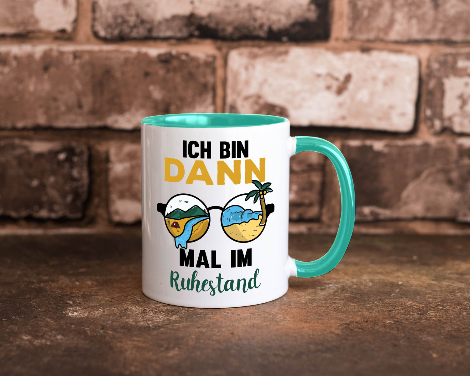 Bin dann mal im Ruhestand | Sonnenbrille Palme Meer lustig Jubiläum Geschenk
