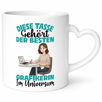 Im Universum: Grafikerin | Grafik Design Geschenk Humor Geschenkidee lustiger