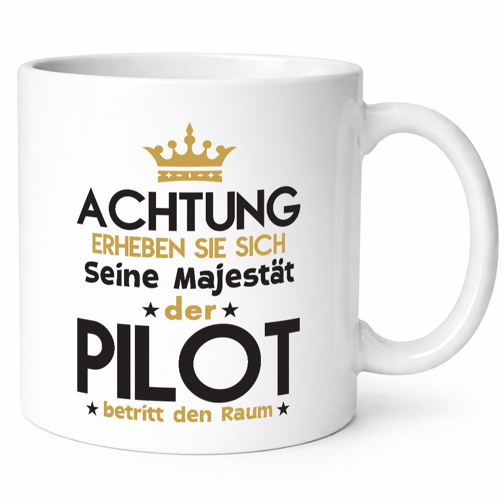Seine Majestät Pilot | Flugzeug Piloten Geschenkidee Humor Tasse