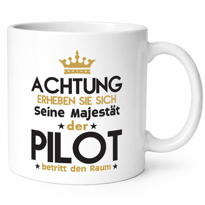 Seine Majestät Pilot | Flugzeug Piloten Geschenkidee Humor Tasse